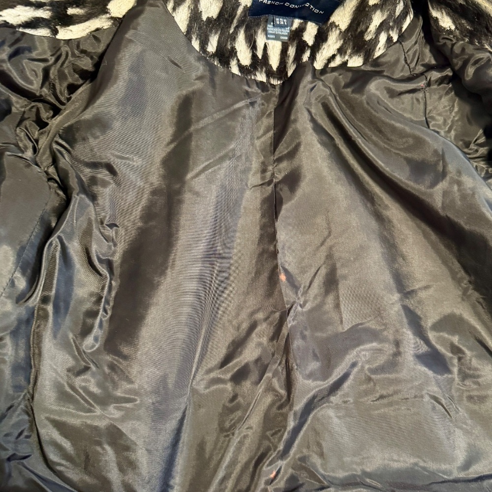 French Connection Faux Fur Crop Zip Up Jacket, Women's Size U.S. 6 - Picture 10 of 11